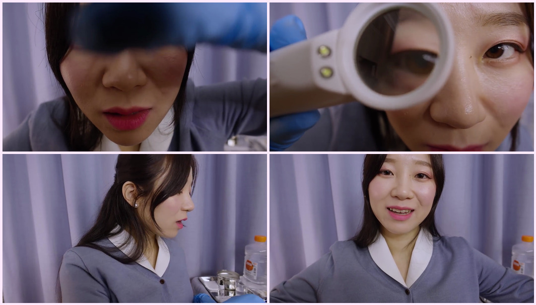 护士小心地从你的眼睛里取出东西 ASMR Latte ASMR视频