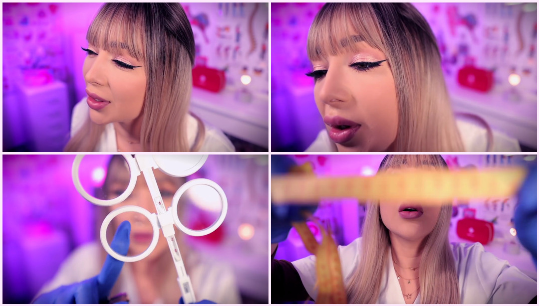 ASMR Flirty Doctor 衡量你的黑幕业务(颅神经检查,医疗角色扮演) Tati ASMR视频