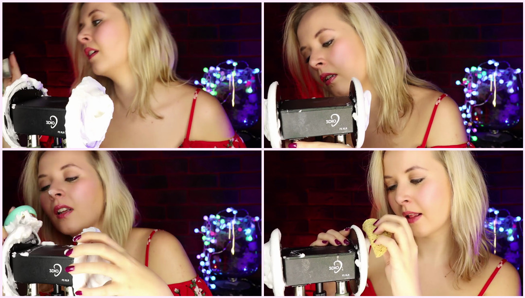 ASMR 用泡沫刮耳朵 Valeriya ASMR视频