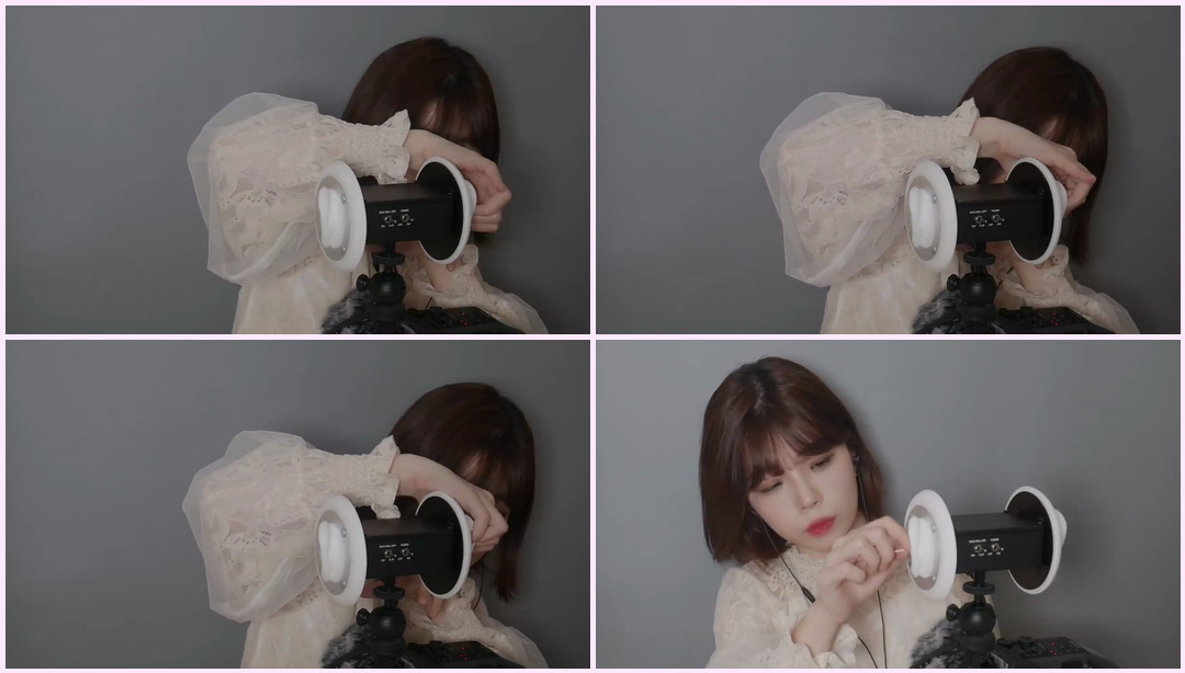 ASMR 不说话 (,, ) 做你的耳朵清洁声音 妍珠 ASMR视频