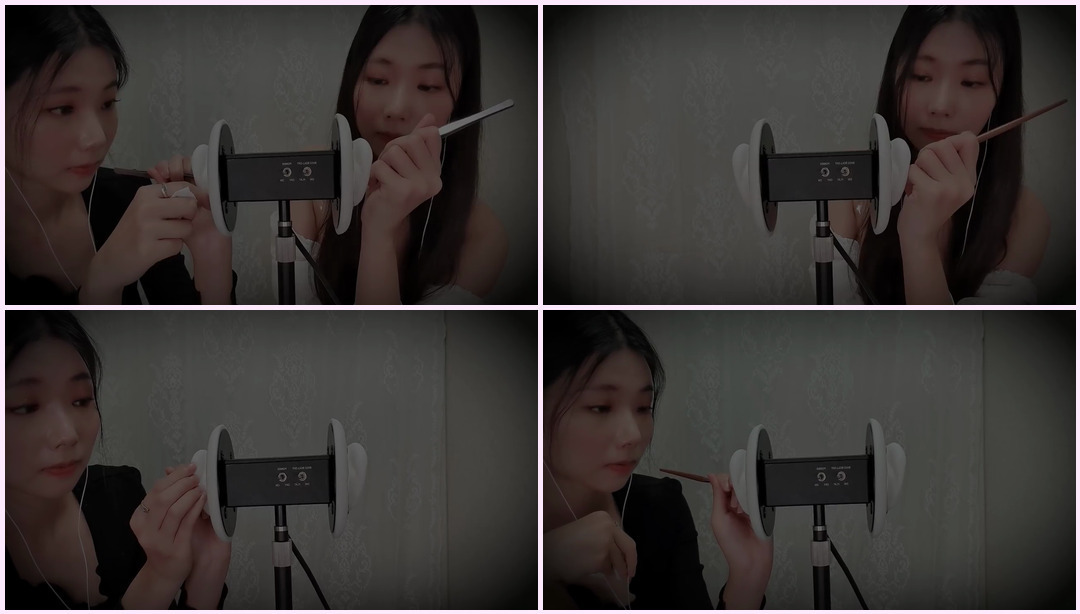 ASMR 和好久卖耳朵的孪生兄弟一起洗耳！ （不说话）- 双胞胎Asmr ASMR视频