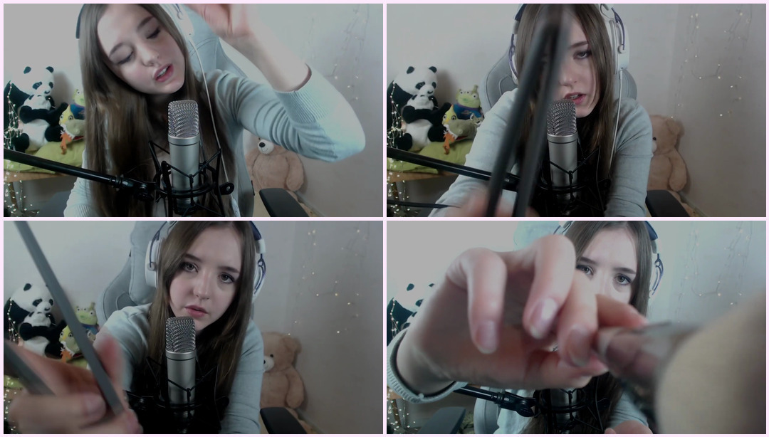 ASMR - 最佳视觉触发和轻声细语(刷脸、拉扯、拇指和手部动作) gril ASMR视频