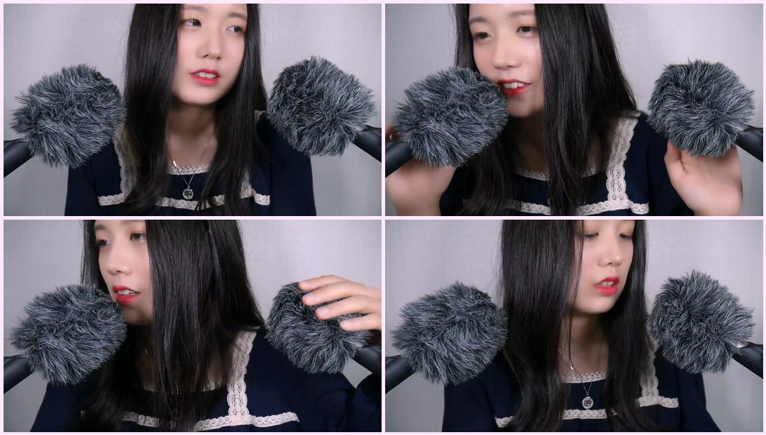 ASMR 蓬松麦克风触摸和耳语 |韩语对话 |迈克动人的喋喋不休(sksk,tktk,Blowing...) Sonagi ASMR视频