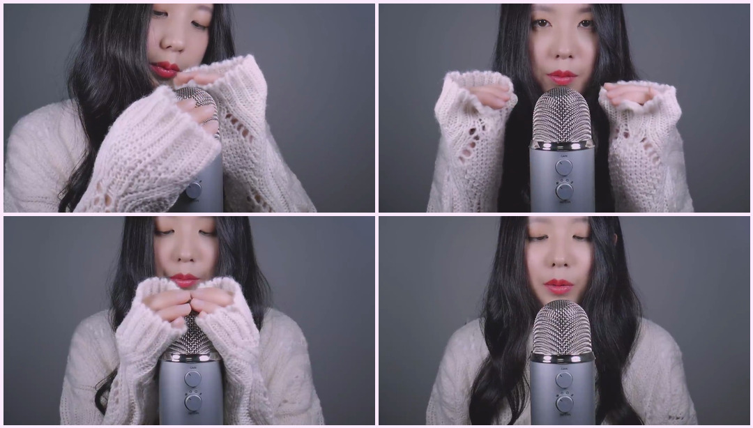 ASMR 吹耳、手部动作、用毛衣触摸麦克风和摩擦(不说话) Sonagi ASMR视频