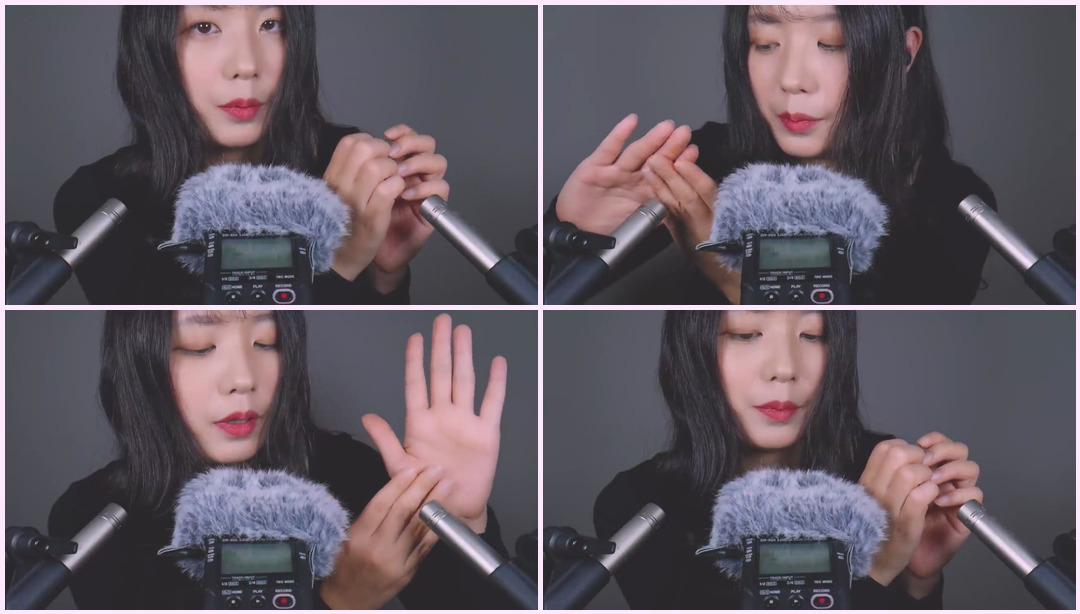 ASMR 吹耳和干手声音 |平移声音 |呼吸声,敲钉子(不说话)- Sonagi ASMR视频