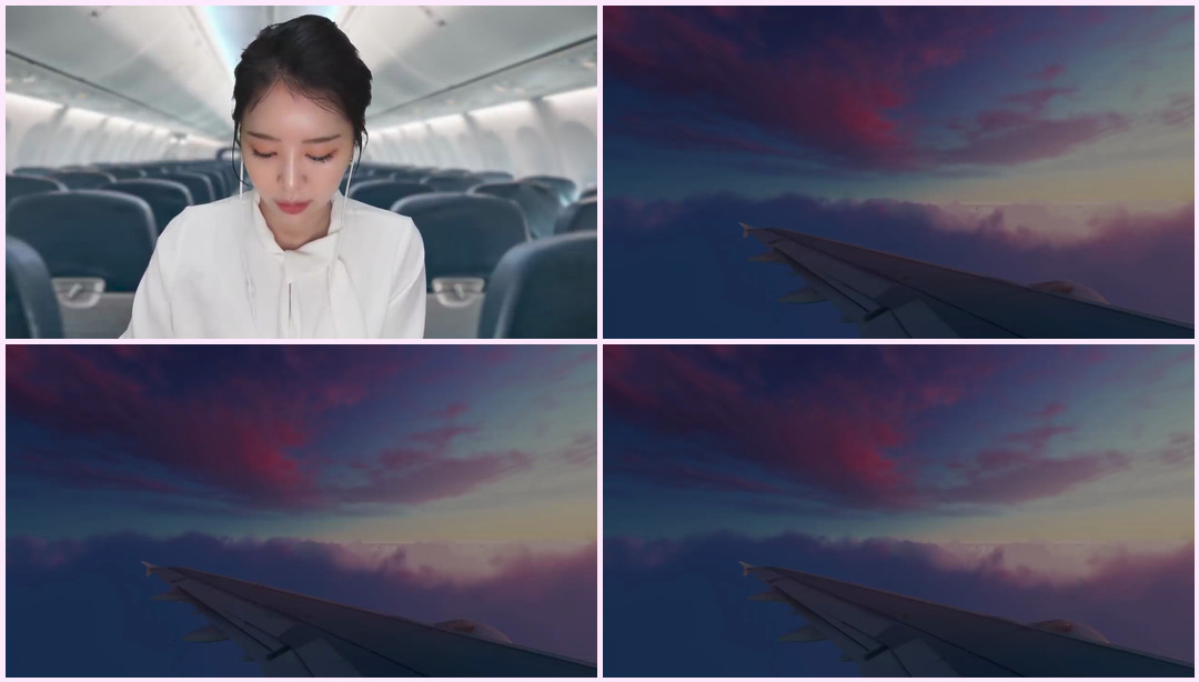 ASMR 飞机角色扮演️｜SUB 背景故事，机组人员，膳食，足部按摩，化妆韩国空姐角色扮演 空姐Asmr ASMR视频