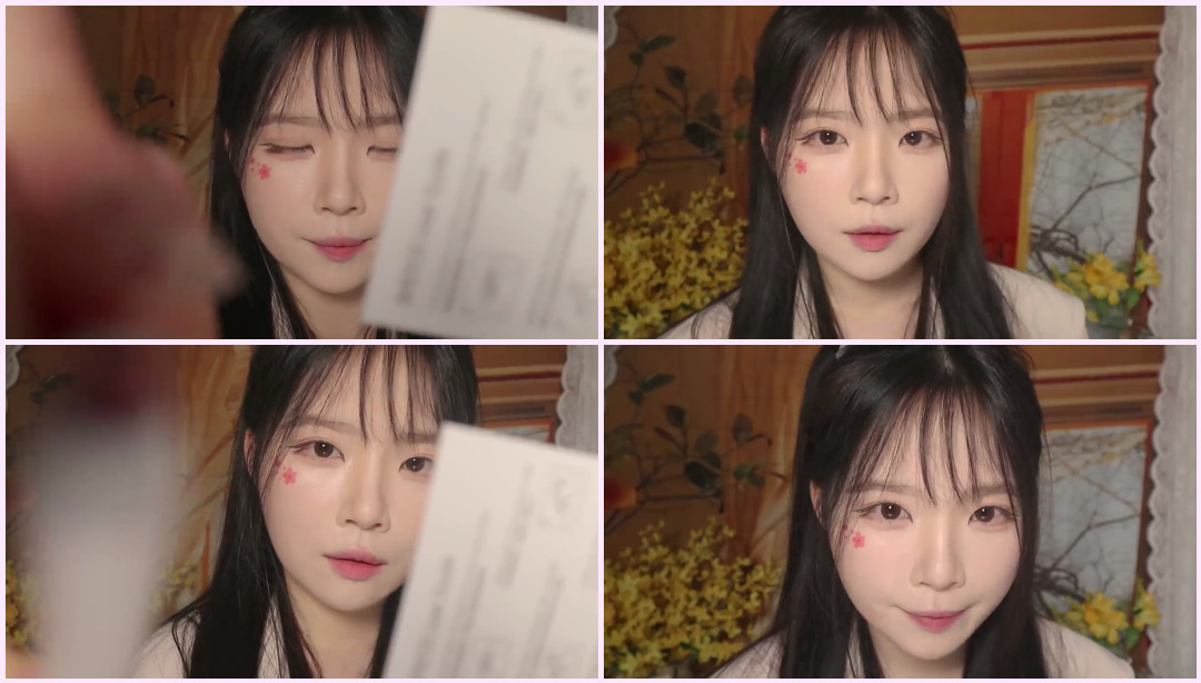 ASMR(Sub)朋友的超特写脸画 / 保证蜂蜜睡眠,花节 春花节脸画 nara ASMR视频