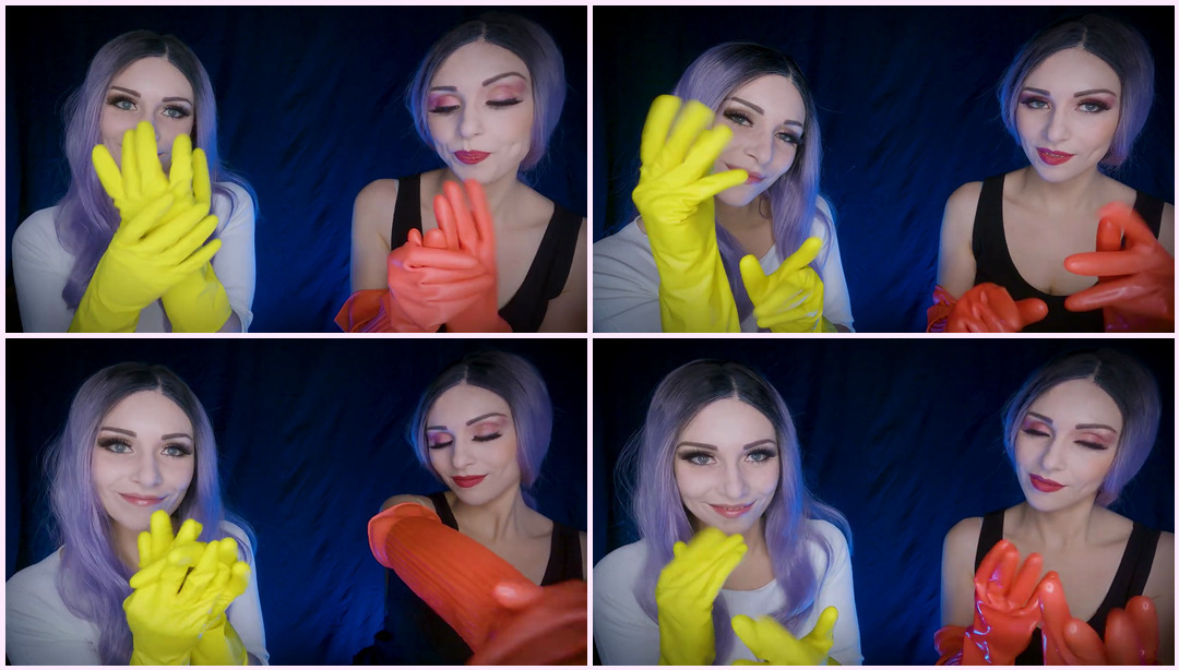 ASMR 双胞胎 |橡胶手套 洗碗橡胶手套 VS 天然橡胶清洁手套。 (不说话)- 双胞胎Asmr ASMR视频