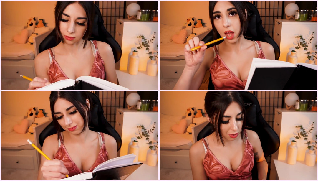 ASMR 课堂上的艺术女孩吸引了你️(个人注意角色扮演,写作声音)- LunaRexx ASMR视频