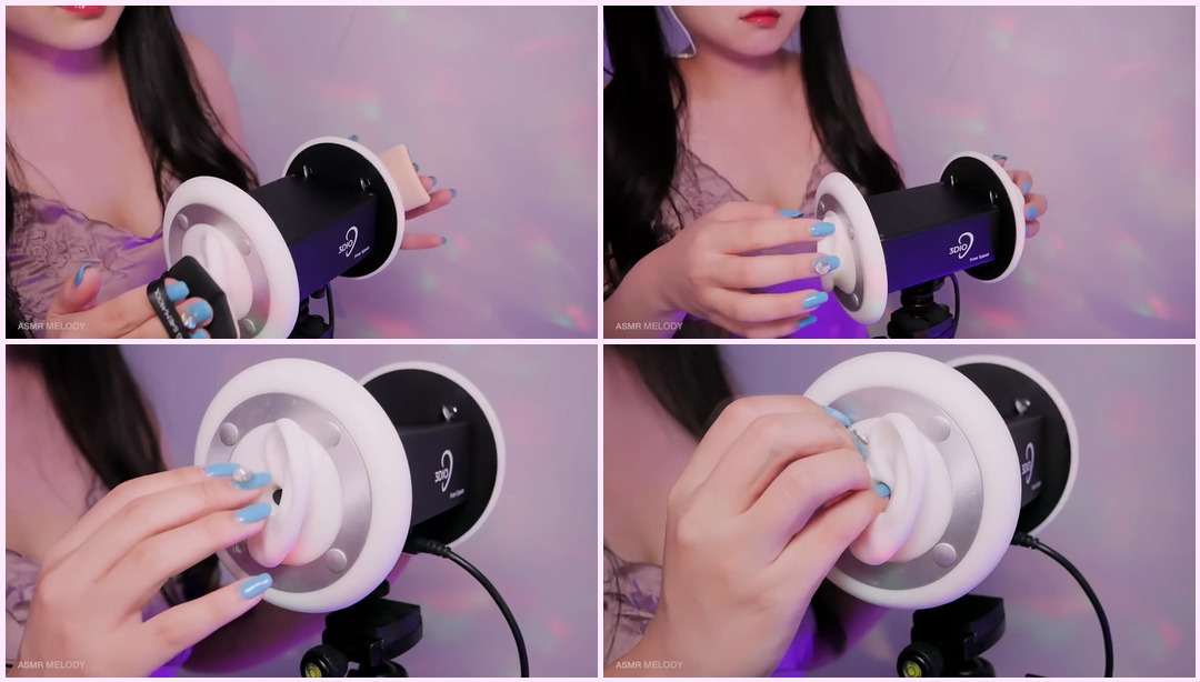 ASMR 8 Intense 最佳 3dio 触发器用于睡眠(不说话)耳朵敲击、清洁、抓挠 双马尾Asmr ASMR视频