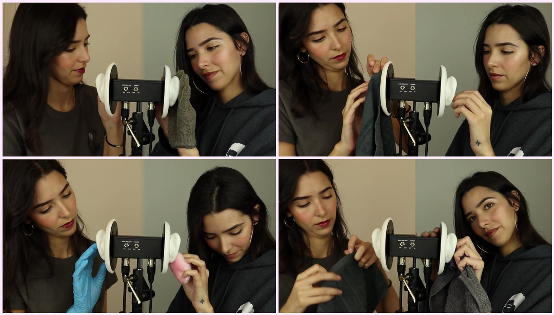 ASMR 双耳清洁(+ 耳油按摩、刷耳、耳朵敲击和刺痛的声音) 双胞胎Asmr ASMR视频